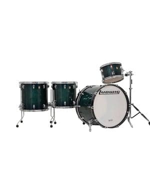 Ludwig Classic Maple 22" Drum Kit, Aqua Burst