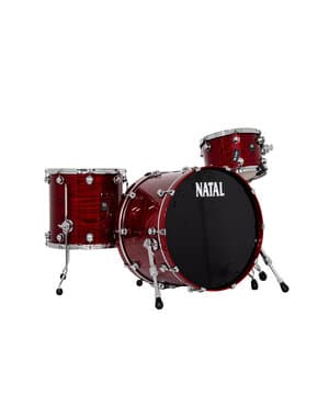Natal Cafe Racer 24" Elm/Birch Drum Kit, Transparent Red