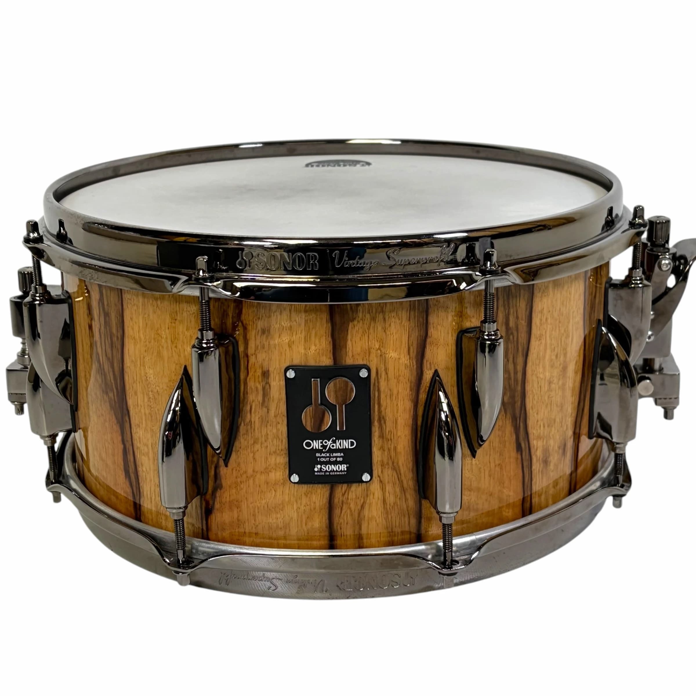 Sonor One Of A Kind 13×6.5in Vintage Black Limba Snare