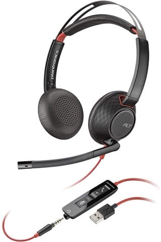 Plantronics Blackwire C5220 Stereo USB+3.5mm On-Ear Headset, B