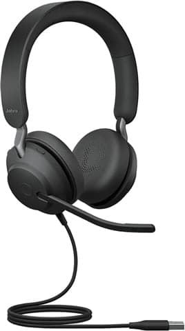 Jabra Evolve2 40SE USB-A MS Stereo Headset - Negro, B