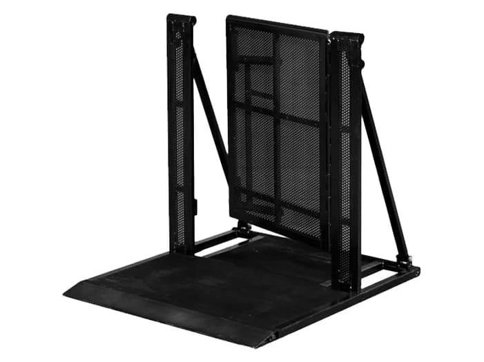 10x Stage Pit Barrier with Door and Cable Duct 1m - Aluminium Powder Coat Black - Cheshire