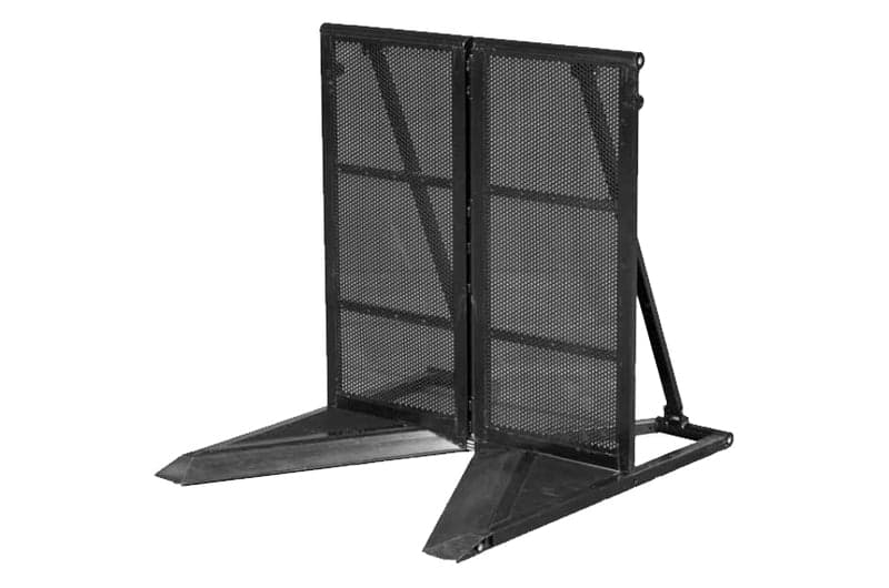 10x Stage Pit Barrier Angle Adjustable Corner with Settings 0°/ +90°/ -90° - Auminium Powder Coat Black - Cheshire