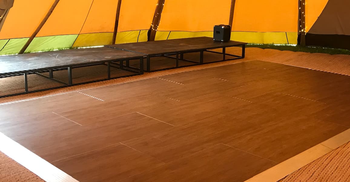 16ft x 16ft Grumpy Joes ISOS Dance Floor Wood Effect - Derbyshire