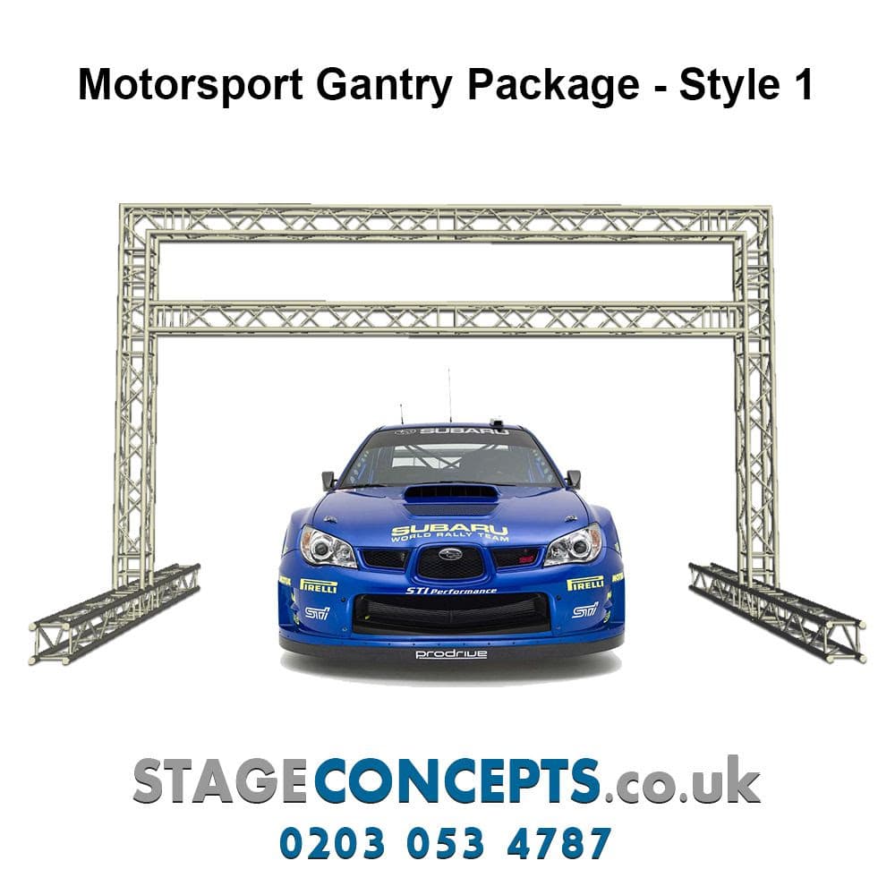 Race Start and Finish Line Truss Gantry System Style 1 - H3m x W4m - Essex