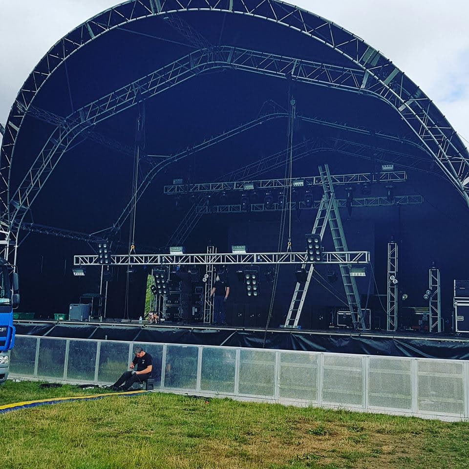 Giant Event Stage 15m Wide Faceted Arch Truss Roof System - Essex