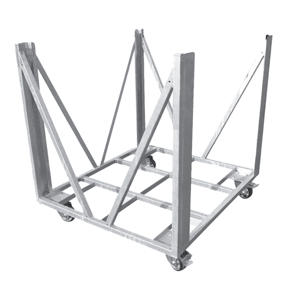 Stage Pit Barrier Trolley for Straight 1M Elements - Cheshire
