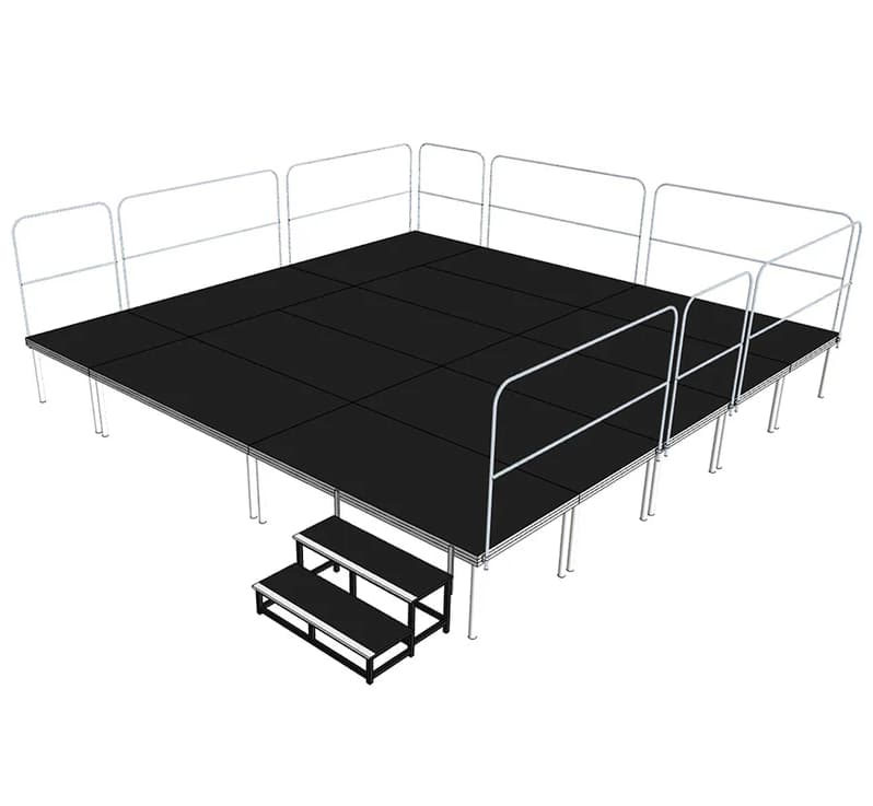5m x 5m x 600mm Portable Modular Stage Deck Package - Cheshire