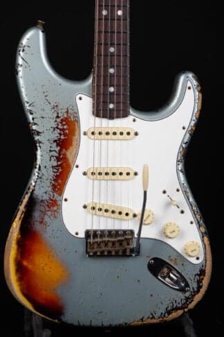Fender Custom Shop 1965 Stratocaster Super Heavy Relic – SFA Firemist Silver over Sunburst