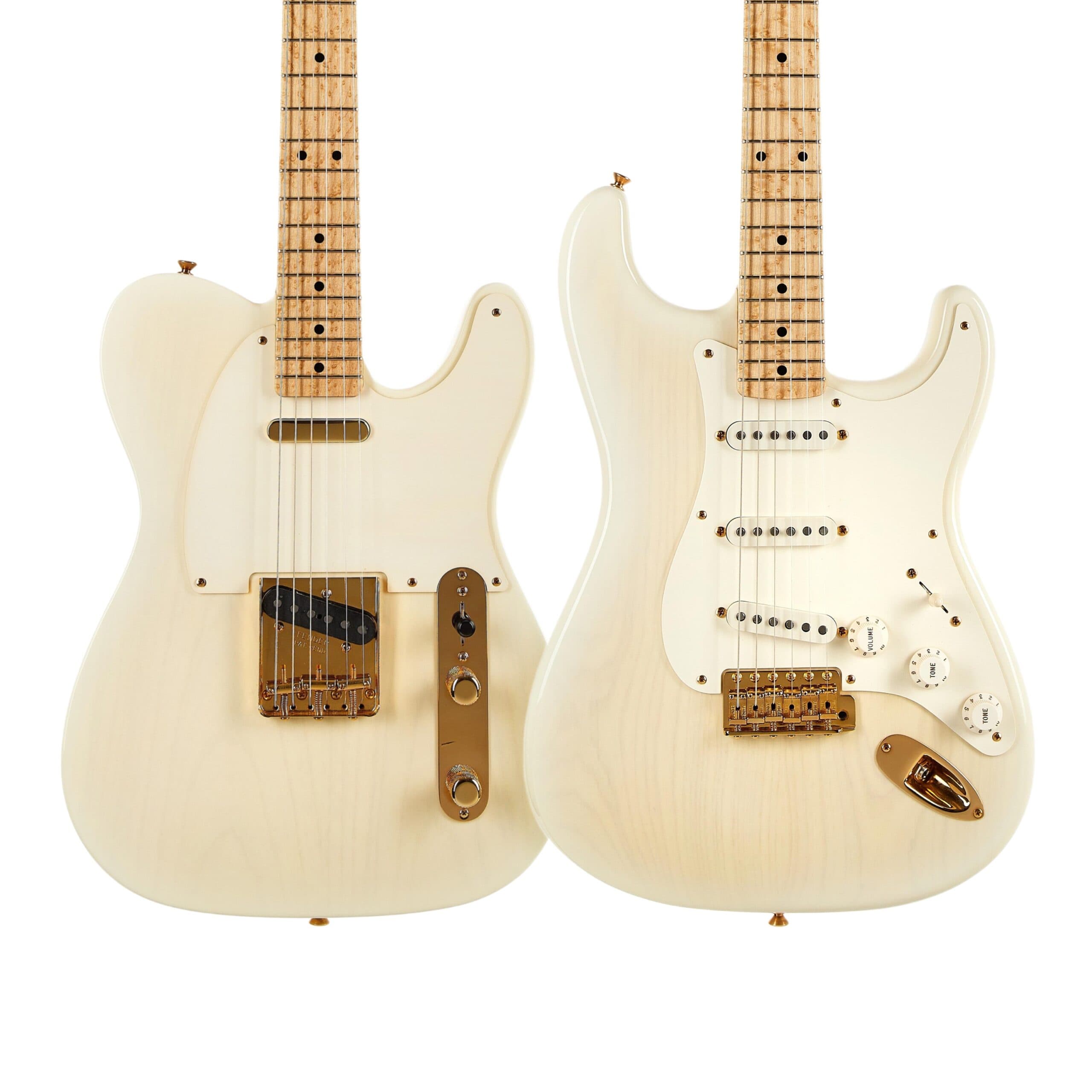 Fender Masterbuilt Mark Kendrick Custom Mary Kaye ’56 Stratocaster & ’51 Telecaster Pair Vintage White NOS (Pre-Owned, 2004, EC)