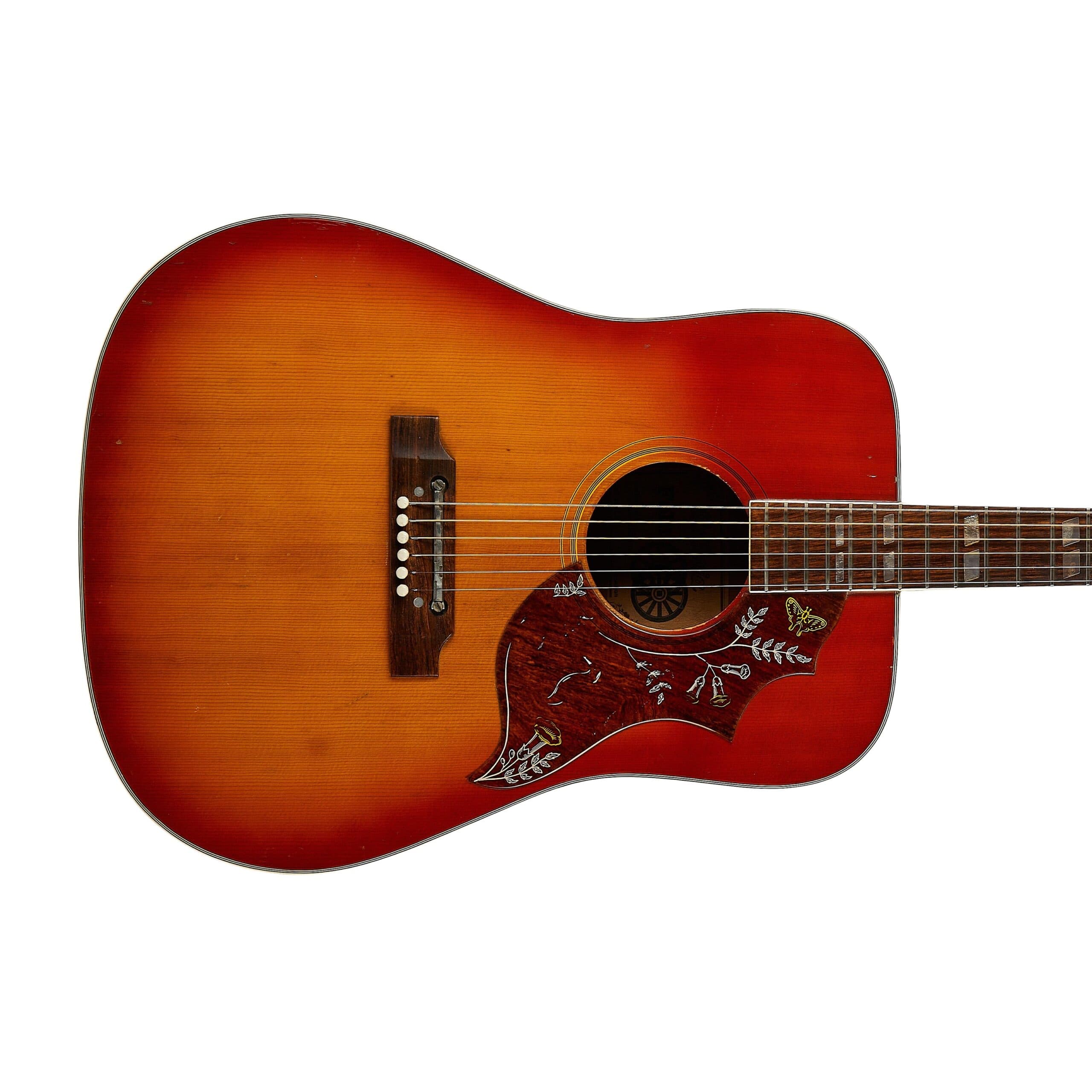 Antoria Folk HFW-6 Hummingbird Cherry Sunburst (Pre-Owned, 1970s, VG+)