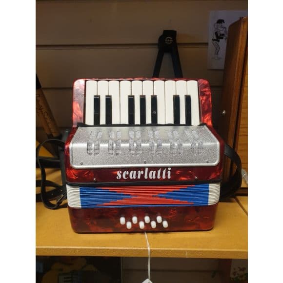 Scarlatti Child's Piano Accordion, Red (ID: SORBN56225)
