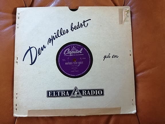 78 rpm lakplade, LES PAUL, Mandolino/Whither Thou Goest
