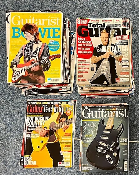 Over 100 gitarblader Guitar World, Total Guitar mm.