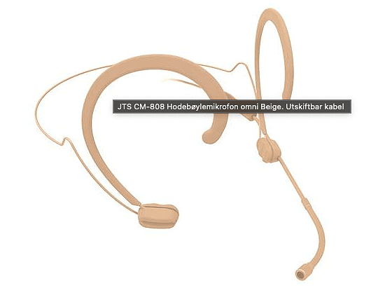 JTS CM-808 Headworn Microphone – Omnidirectional, Beige