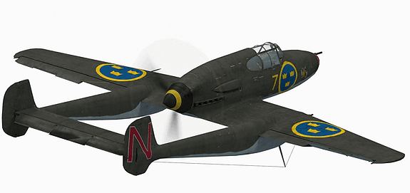 Saab J 21 A 113" tegninger fra David Anderson