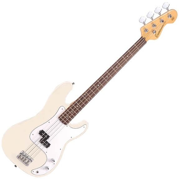 UKENS TILBUD! Encore E4 Bass Guitar Gloss Vintage White kr 1995 (før 2995)