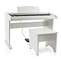 JDP-1 Junior Digital Piano by Gear4music, White - SKADAD