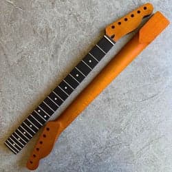 Tele Guitar Neck Roasted Lion Flame Rosewood Neck, 22-Fret, Satin, 12" Radius