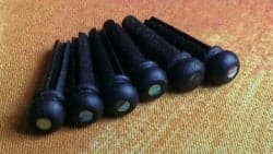 ROSEWOOD BRIDGE Pins ABALONE Dot Acoustic Guitar Martin Gibson Levin Bjärton