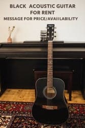 Svart akustisk gitarr (J&D W-400B EQ)
