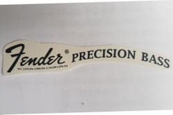Fender Precision bass svart vattendekal