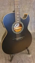 Dean Guitar Exhibition series A/E Black Satin elektro-akustisk gitarr