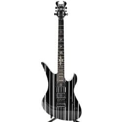Schecter Synyster Custom, Gloss Black with Silver Pin Stripes - SKADAD