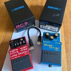 Boss RC-3 Loop Station og Boss BD-2 Blues Driver