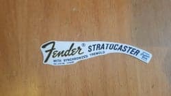 Fender Stratocaster 70 vattendekal 2sort