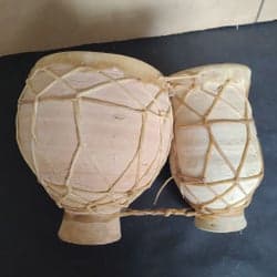 Trumma keramik och skinn