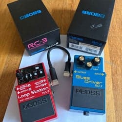 Boss RC-3 Loop Station og Boss BD-2 Blues Driver