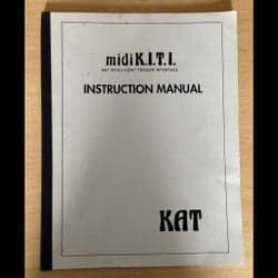 midi K.I.T.I. KAT INTELLIGENT TRIGGER INTERFACE INSTRUCTION MANUAL