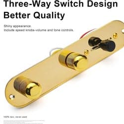 Komplett Telecaster Kontrollplatta för Tele Stil Elgitarr, Gold