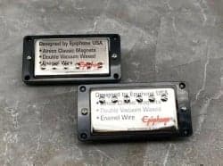 Genuine Epiphone '57 Classic Alnico humbuckers set! Chrome/Black