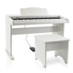 JDP-1 Junior Digital Piano by Gear4music, White - SKADAD