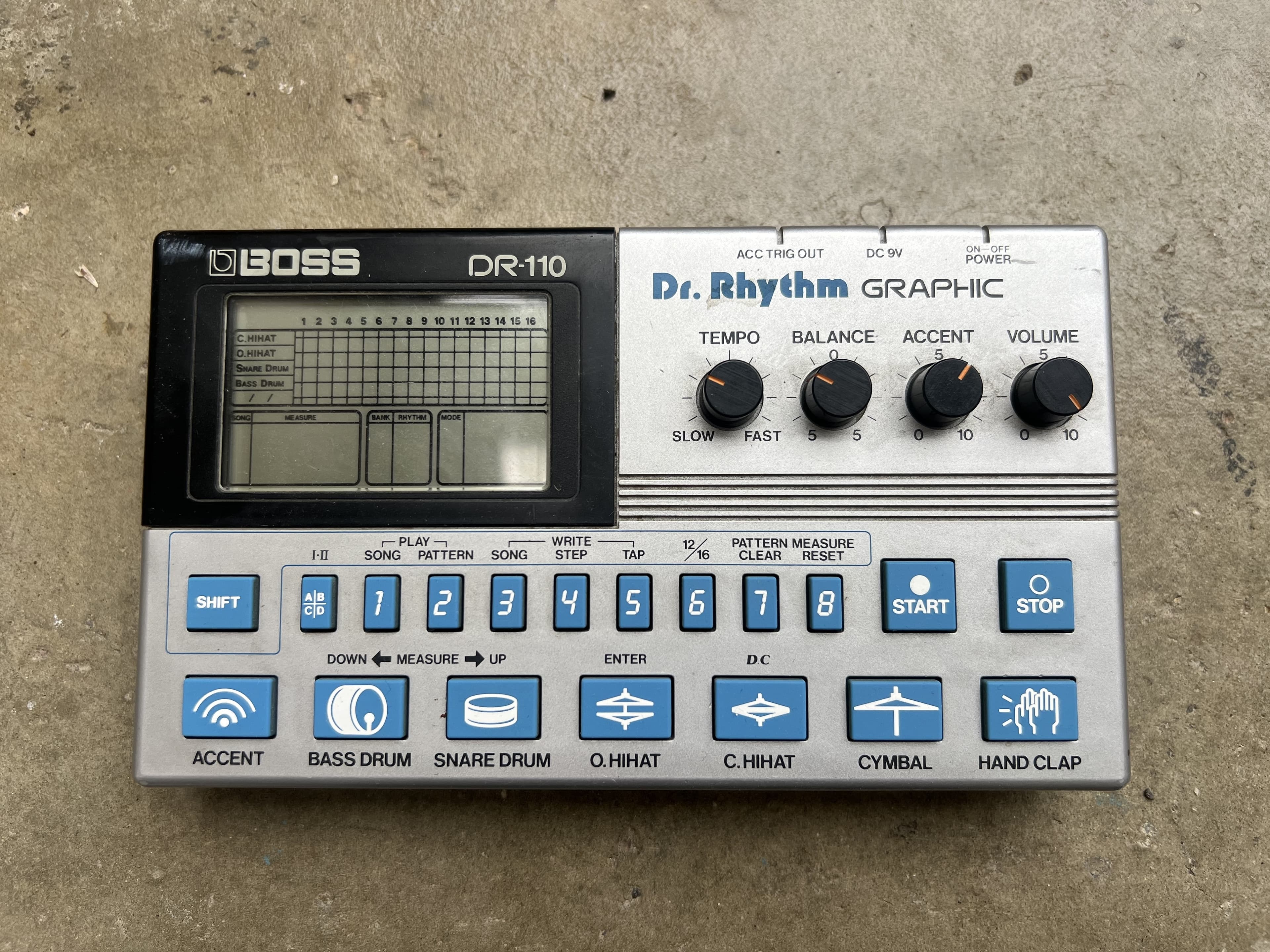 Boîte à rythmes vintage BOSS DR-110 Dr. Rhythm Graphic
