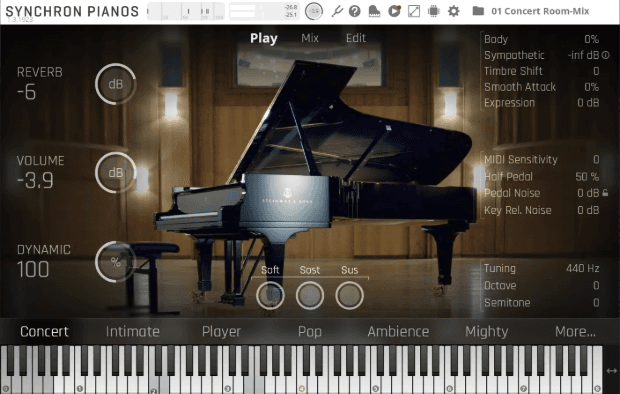 VSL Synchron Steinway D (Standard Library) - Frais de transfert inclus