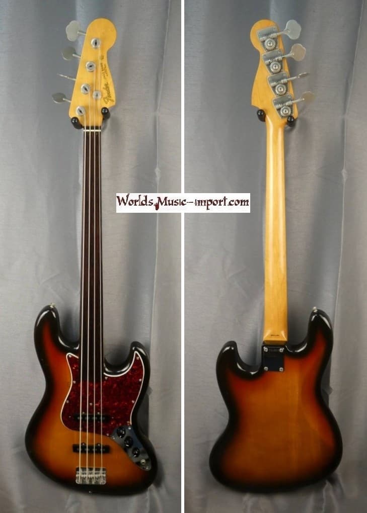FENDER Jazz Bass JB'62-FL sans repères Fretless 1989 JP