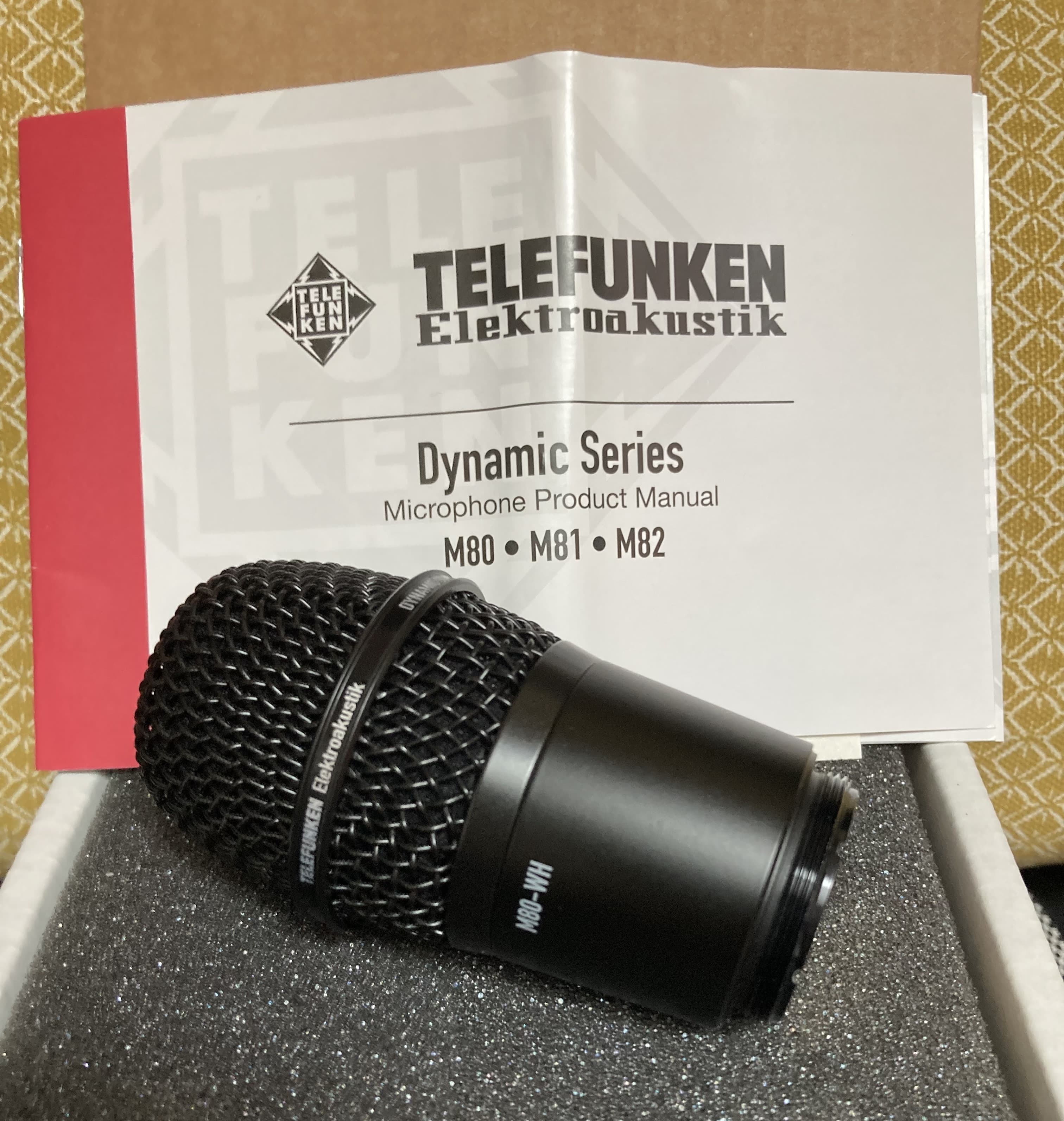 Vends Capsule de microphone pour systèmes sans fil Telefunken M80 WH Black