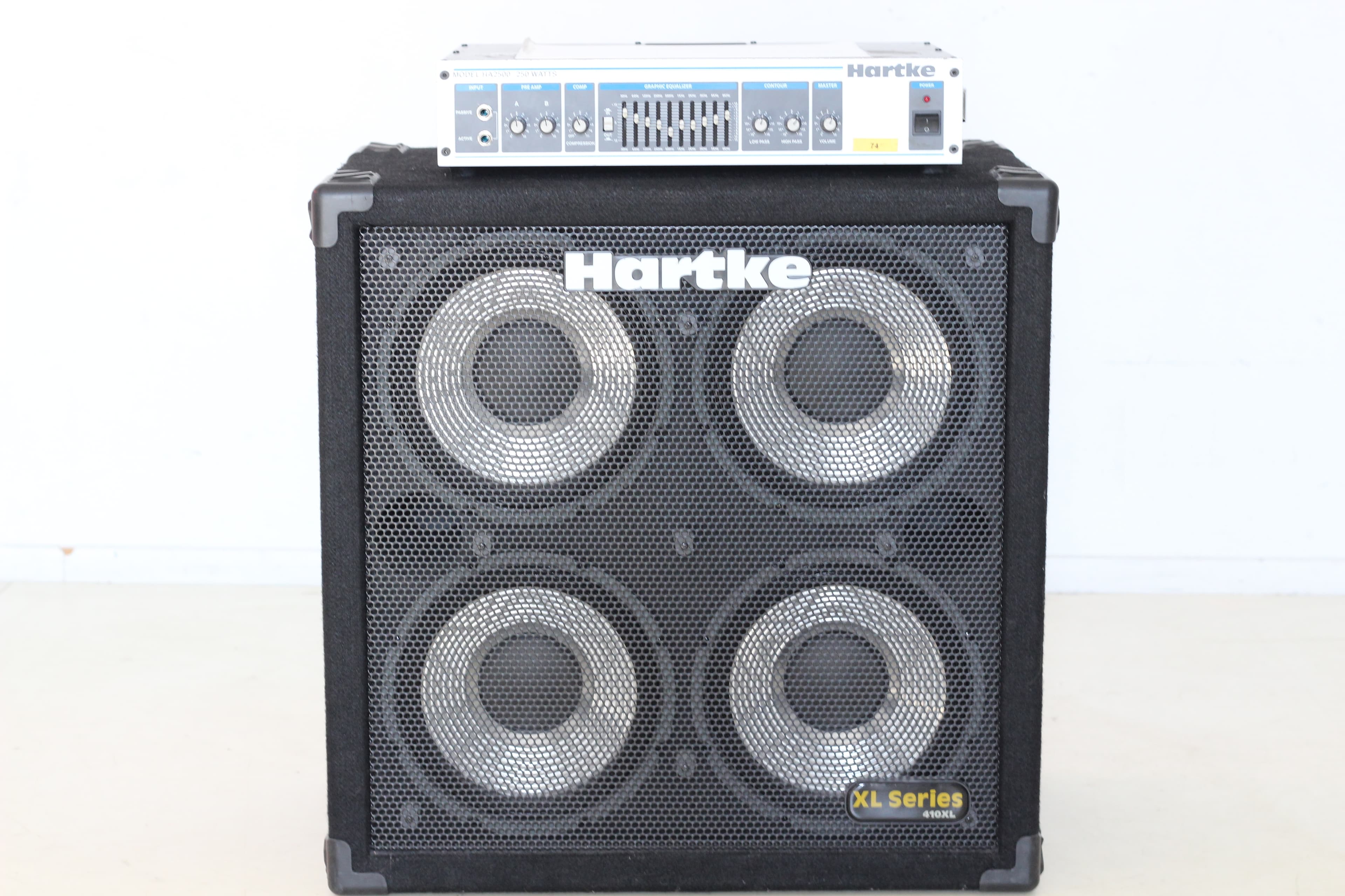 TÊTE AMPLI BASSE HA2500 + BAFFLE 410XL HARTKE
