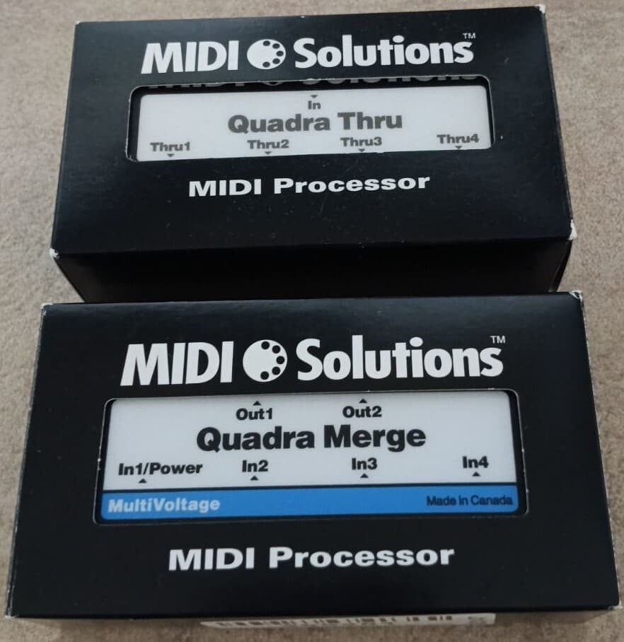 MIDI Solutions Quadra Thru & Quadra Merge – Mint / Like New in Box