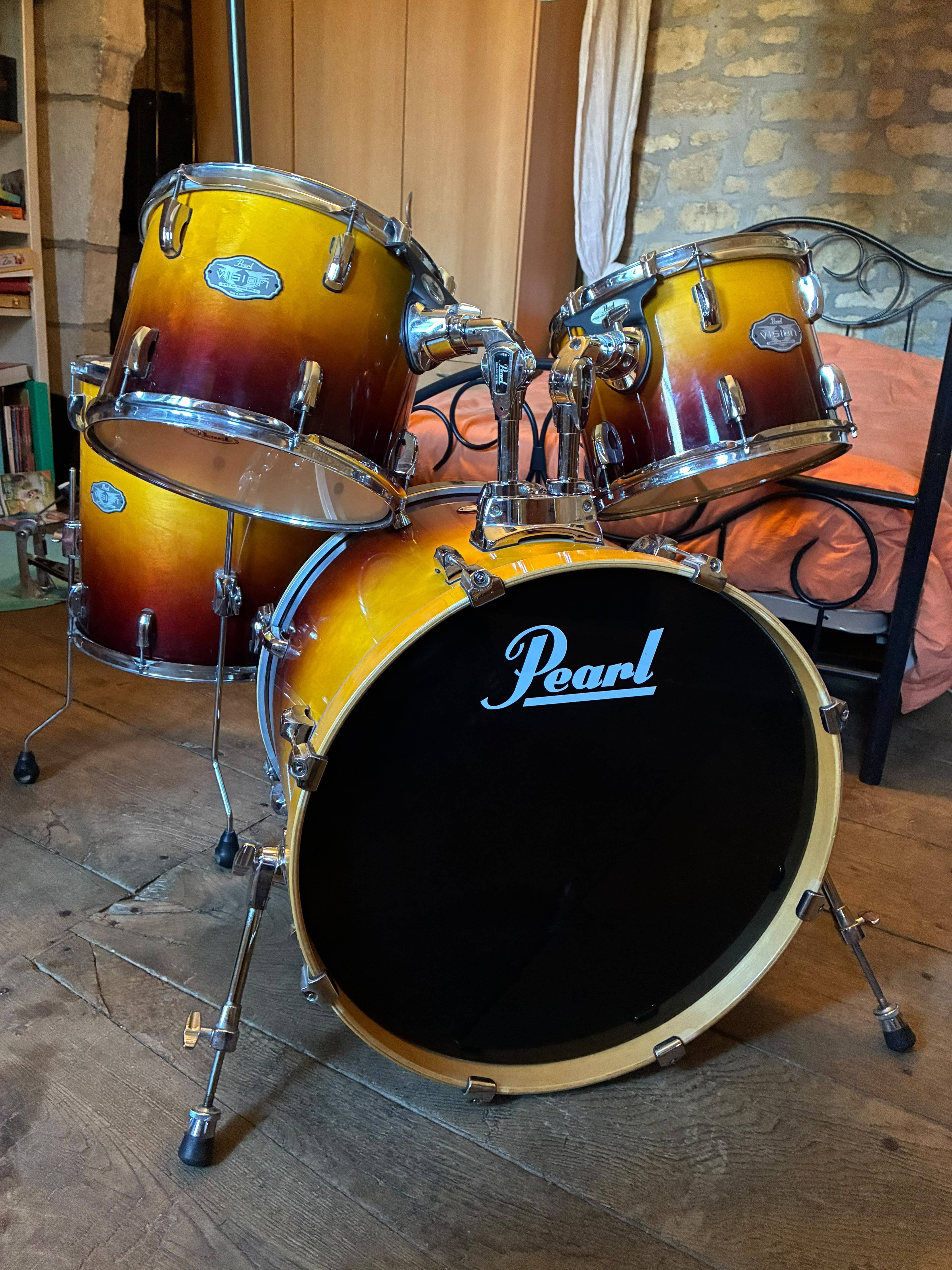 Batterie Pearl Vision Birch Jaune Orange