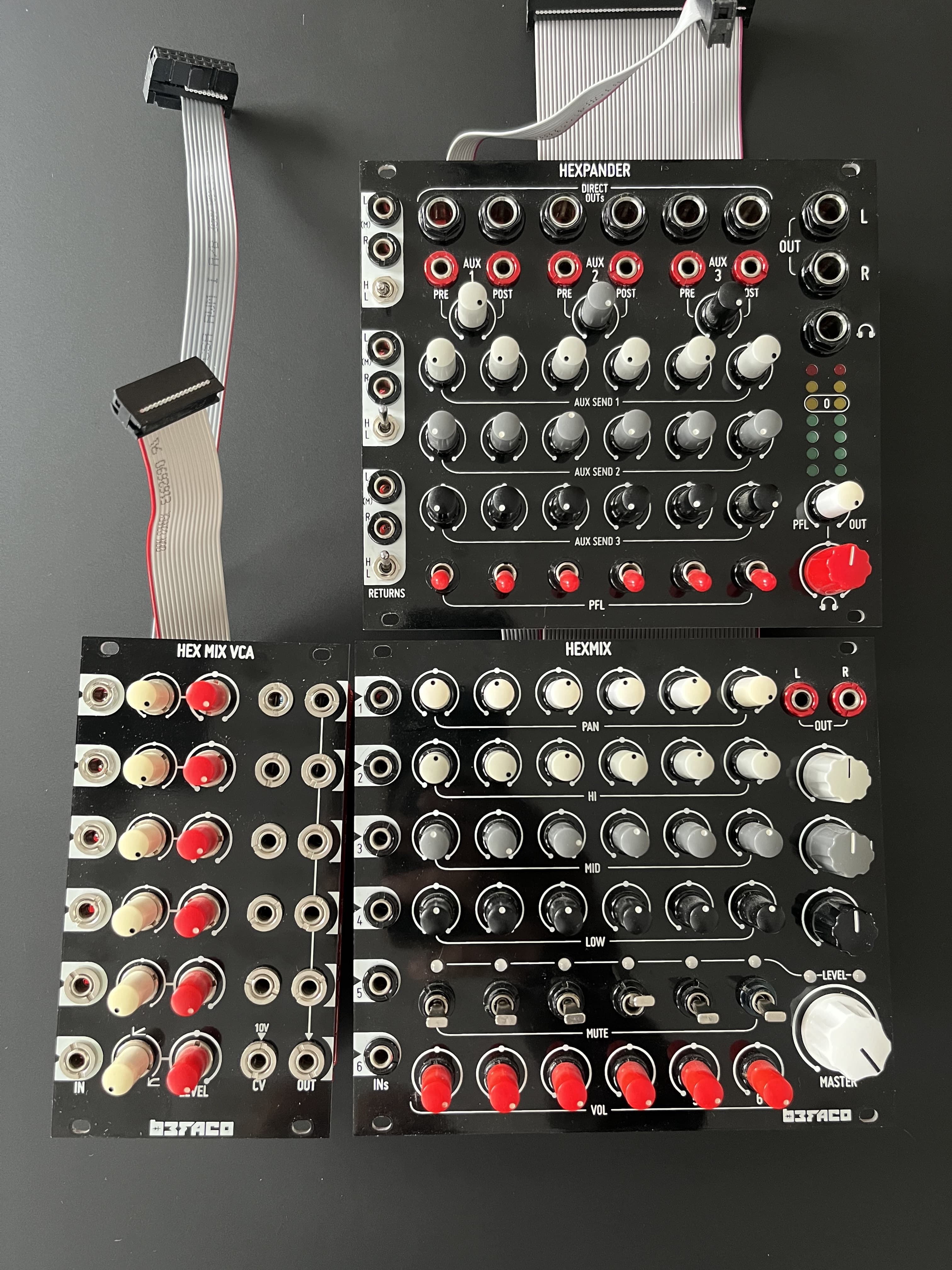 Befaco Hexmix + Hexpander + Hex Mix VCA