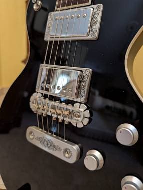 Zemaitis sew24 tipo gibson les paul esp 24 tasti black con custodia certificato