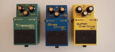 Boss Bd2 blues driver sd1 super overdrive tr2 tremolo