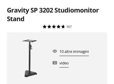 Gravity SP 3202 Studiomonitor Stand