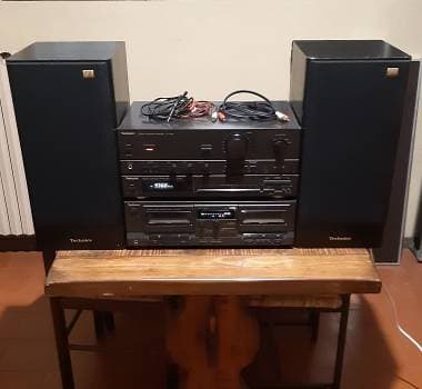 Impianto audio stereo sistema hifi radio casse dj amplificatore sub led mixer