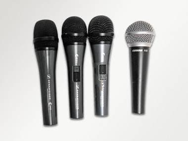 Set Microfoni 2× Sennheiser e825S + Sennheiser e845 + Shure 14A (da riparare)