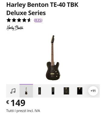 Harley Benton TE-40 TBK Deluxe Series (mint conditions)